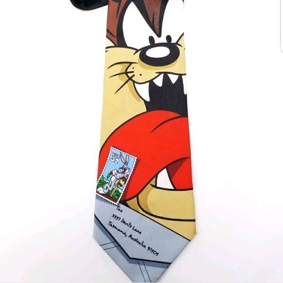 Vintage Looney Tunes Stamp Collection Necktie - Picture 2 of 7
